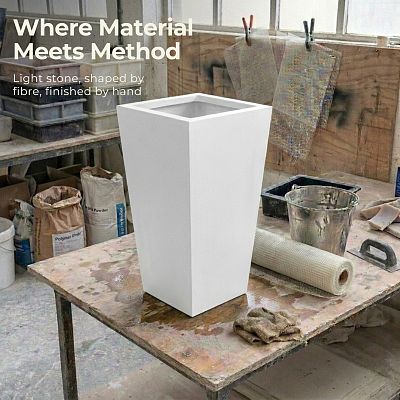IDEALIST Lite Tall Tapered Contemporary Light Concrete Planter
