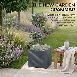 IDEALIST Lite Square Box Contemporary Light Concrete Planter