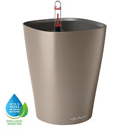 LECHUZA DELTINI|MINI-DELTINI Round Poly Resin Indoor Self-watering Planter