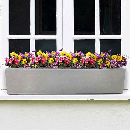 IDEALIST Lite Window Box Light Concrete Planter Set