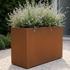 Andes Trough Corten Steel Outdoor Planter
