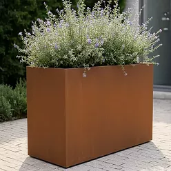 Andes Trough Corten Steel Outdoor Planter