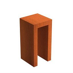 Corten Steel Tall Square U-Block