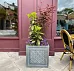 IDEALIST Lite Faux Lead Lattice Planter Light Concrete Square Box