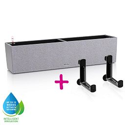 LECHUZA BALCONERA Stone Trough Poly Resin Self-watering Planter Set