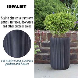 IDEALIST Lite Ribbed Cylinder Outdoor Planter