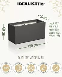 AXIS Trough Outdoor Fiberglass Planter