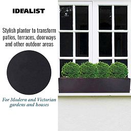 IDEALIST Lite Window Box Light Concrete Planter
