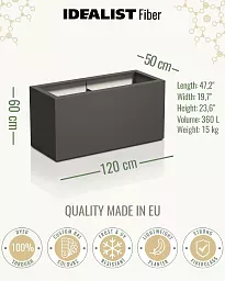 AXIS Trough Outdoor Fiberglass Planter