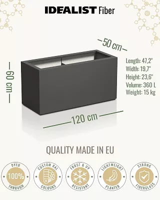 AXIS Trough Outdoor Fiberglass Planter
