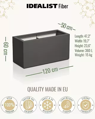 AXIS Trough Outdoor Fiberglass Planter