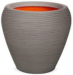 Round Resin Ribbed Planter by Cadix Capi Tutch Vase