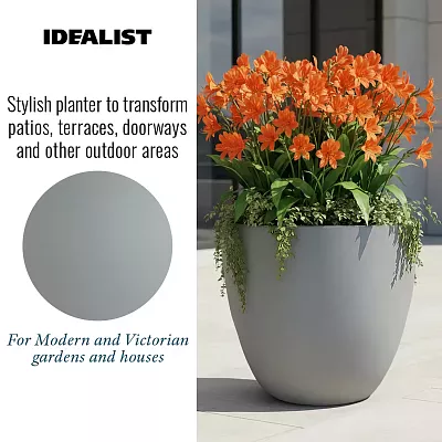 IDEALIST Lite Contemporary Light Concrete Egg Planter