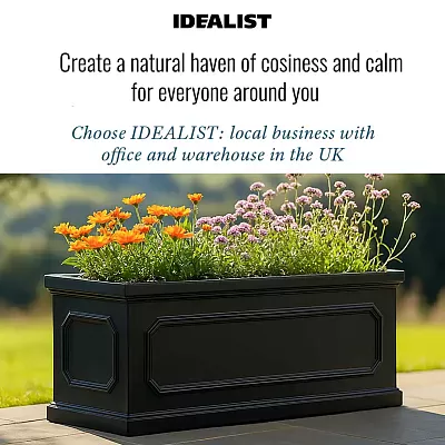IDEALIST Lite Faux Lead Chelsea Light Concrete Through Planter