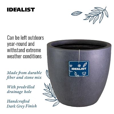 IDEALIST Lite Contemporary Light Concrete Egg Planter