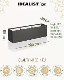 AXIS Trough Outdoor Fiberglass Planter