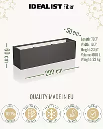 AXIS Trough Outdoor Fiberglass Planter