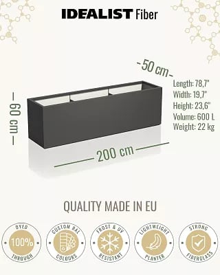 AXIS Trough Outdoor Fiberglass Planter