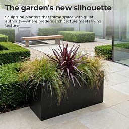 IDEALIST Lite Contemporary Light Concrete High Trough Planter