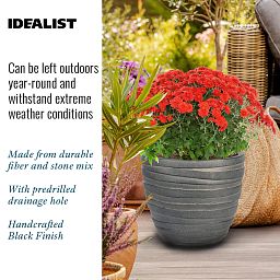 IDEALIST Lite Row Light Concrete Egg Planter