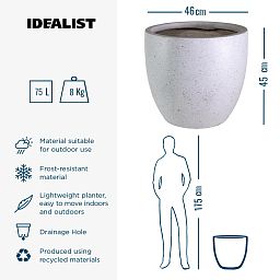 IDEALIST Lite Contemporary Light Concrete Egg Planter