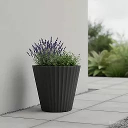 IDEALIST Lite Vintage Ribbed Round Vase Outdoor Planter