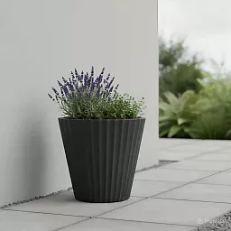 IDEALIST Lite Vintage Ribbed Round Vase Outdoor Planter