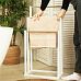 Froppi Bamboo Free Standing Towel Rack, Wooden Towel Holder and Ladder with 3 Bars