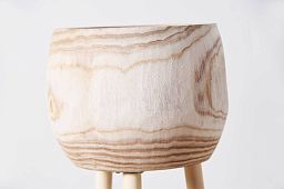 HORTICO TREND Wooden House Planter with Legs, Tall Indoor Plant Pot Stand with Waterproof Liner
