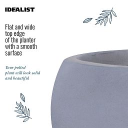 IDEALIST Lite Classic Smooth Bowl Outdoor Planter