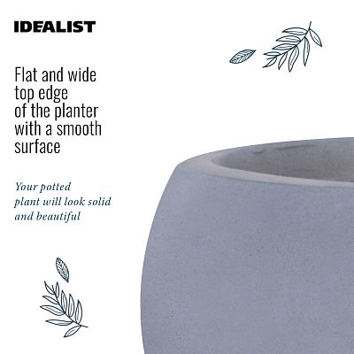 IDEALIST Lite Classic Smooth Bowl Outdoor Planter