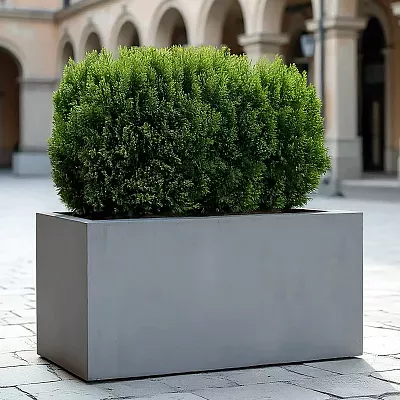 IDEALIST Lite Contemporary Light Concrete High Trough Planter