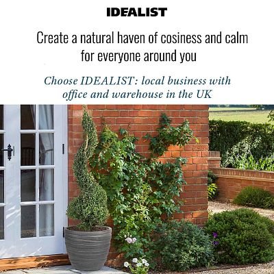 IDEALIST Lite Row Light Concrete Egg Planter