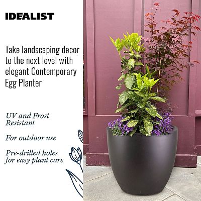 IDEALIST Lite Contemporary Light Concrete Egg Planter