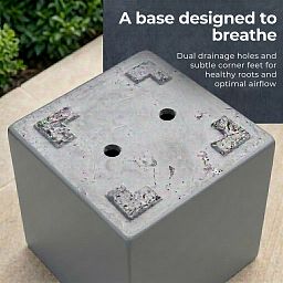 IDEALIST Lite Square Box Contemporary Light Concrete Planter