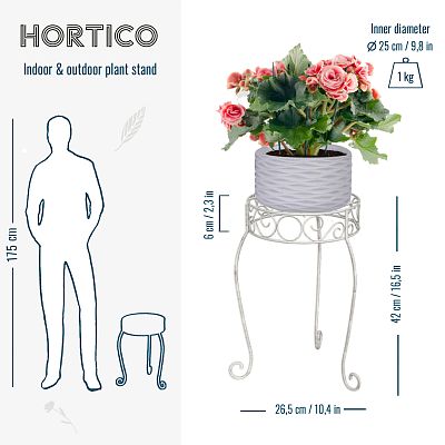 French Country Scroll Plant Stand