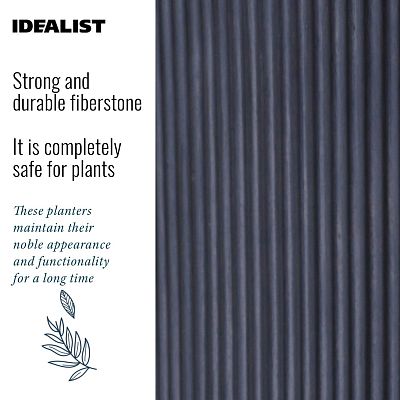 IDEALIST Lite Ribbed Cylinder Outdoor Planter