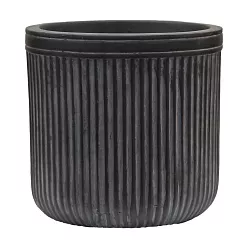 Vertical Rib Fibreclay Cylinder Planter | Indoor and Outdoor Plant Pot