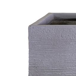 IDEALIST Lite Ribbed Light Concrete Square Planter