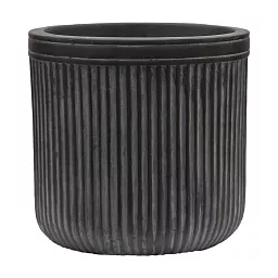 Vertical Rib Fibreclay Cylinder Planter | Indoor and Outdoor Plant Pot