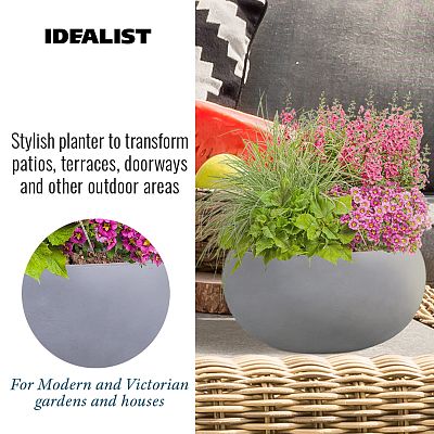 IDEALIST Lite Classic Smooth Bowl Outdoor Planter