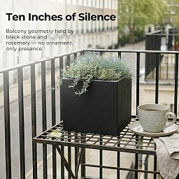 IDEALIST Lite Square Box Contemporary Light Concrete Planter