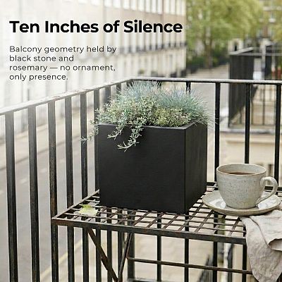 IDEALIST Lite Square Box Contemporary Light Concrete Planter