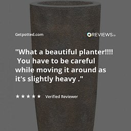 Luxe Lite Stone Luna Tall Indoor Planter