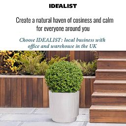 IDEALIST Lite Vertical Ribbed Cylinder Outdoor Planter