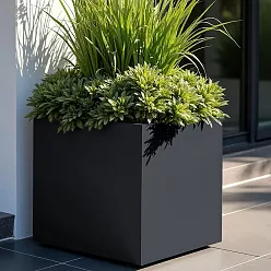 PURE Cube Outdoor Fiberglass Planter