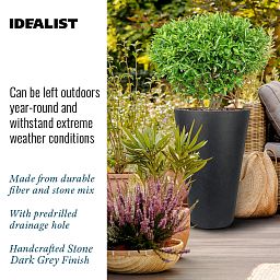 IDEALIST Lite Contemporary Round Light Concrete Planter