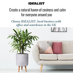 IDEALIST Lite Dotted Style Planter on Legs, Round Plant Pot Indoor