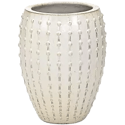 Ceramic Round Tall Bump Glossy Planter Pot In/Out