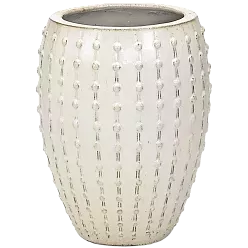Ceramic Round Tall Bump Glossy Planter Pot In/Out